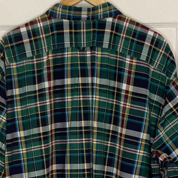 Ralph Lauren Green Plaid Button Down Long Sleeve Shirt Size 2XB - Picture 5 of 6